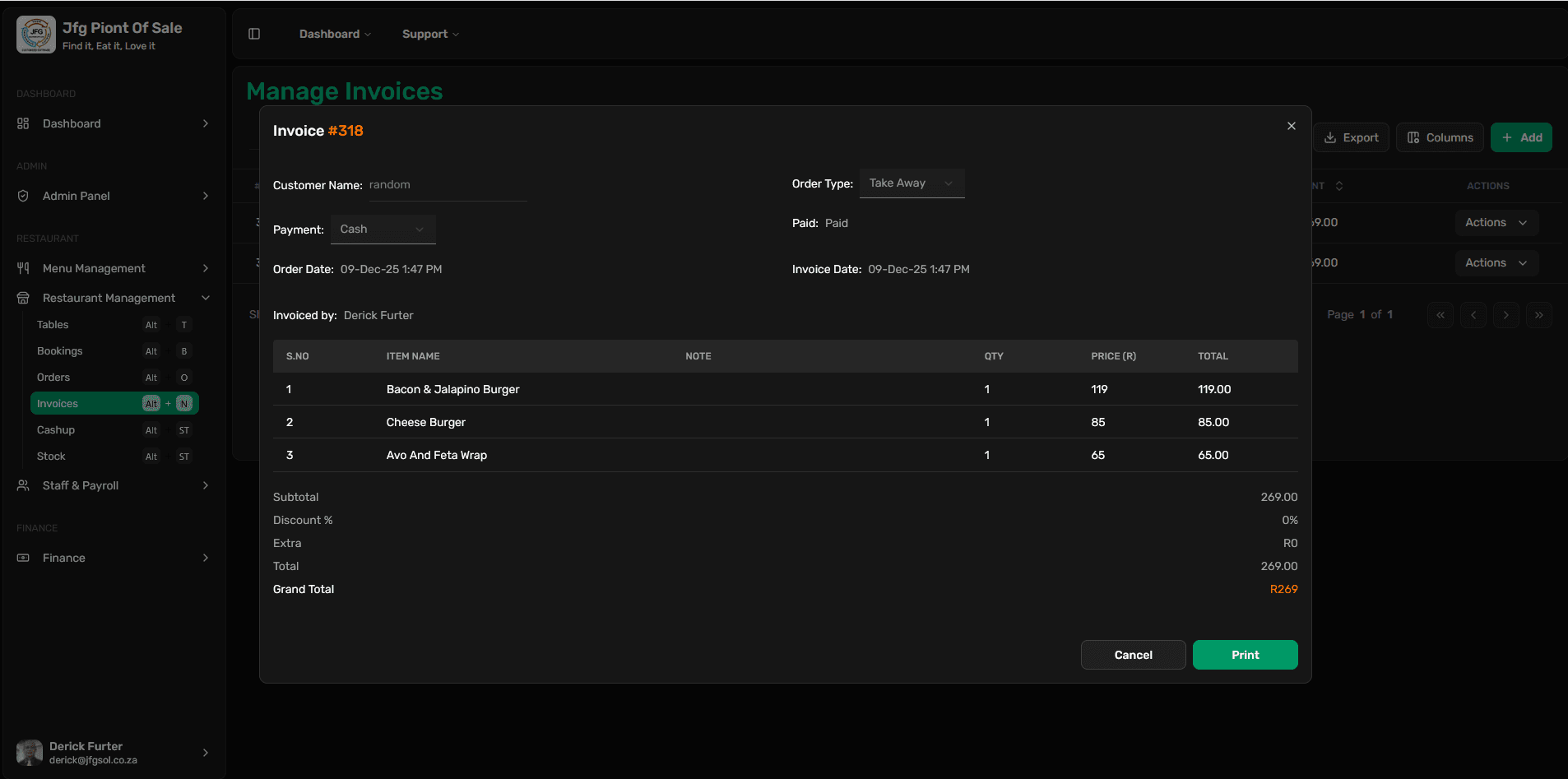 Visual representation for tip: Preview invoices in both light and dark modes seamlessly.